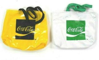 Barbie Vintage 2 Coca Cola Totes 1986 Green Yellow From Fashion Gift Set