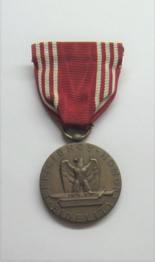 Vintage Ww Ii U.  S.  Army Good Conduct Military Medal Aged