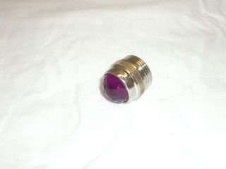 Ced P - L121v Jewel Screw Lens For Pilot Lamp Indicator Light Bulb Vintage Purple