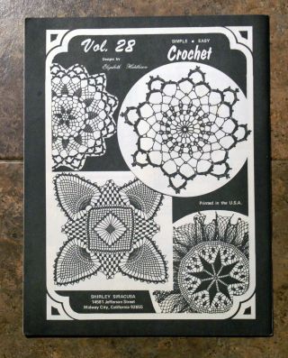VOLUME 28 ELIZABETH HIDDLESON Crochet Designs Doilies Vintage PATTERN BOOK 2