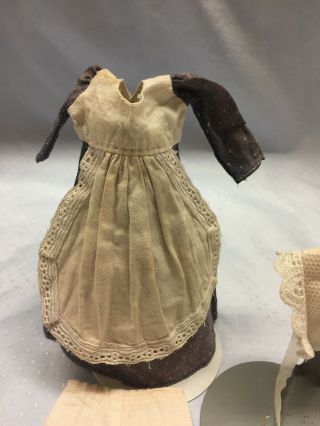 Vintage miniature antique Style 3 pc.  Victorian Lady Style Doll Dress 3