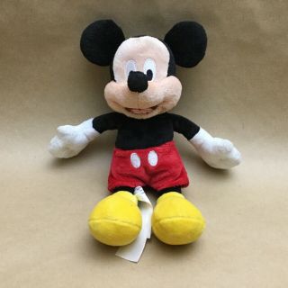 Vintage Disney Store Mickey Mouse Plush Toy Doll Small 9 " Tall