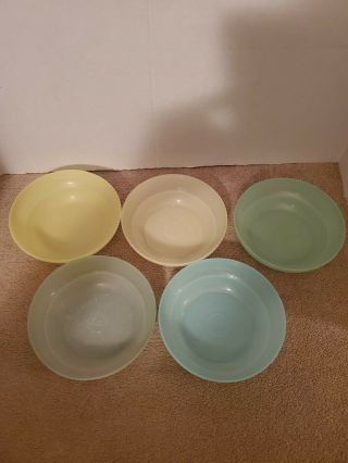 Vintage Tupperware Cereal Bowls Pastel Colors 155 Set Of 5