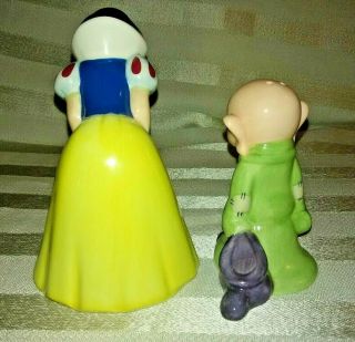 Vintage Snow White & Dopey Salt & Pepper Shakers Disney 4