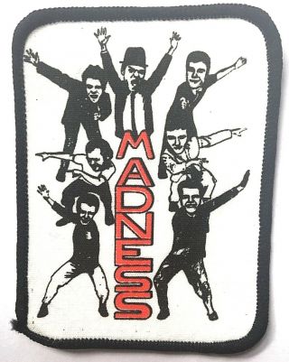 Madness - Old Og Vtg Early 1980`s Printed Patch Sew On Ska 2tone Cloth Badge