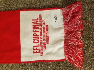 Southampton v Manchester United Vintage Football Scarf Soccer EFL cup final 0083 2