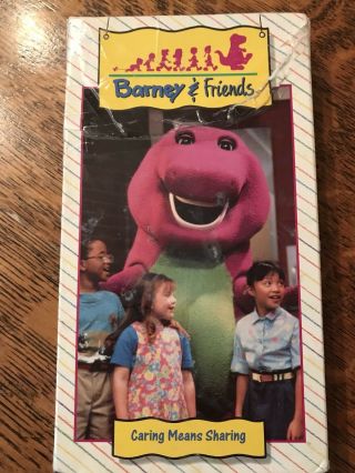 Caring Means Sharing Barney Video Time Life Library Vhs Vintage