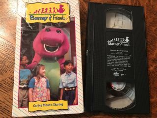 Caring Means Sharing Barney Video Time Life Library VHS Vintage 3