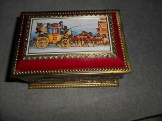 Vintage Tin - Clann With Horses And Coach Made In West Germany