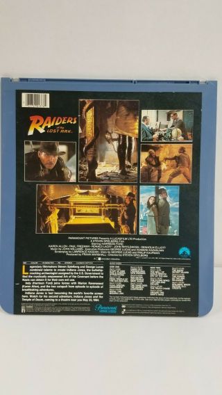Vintage VideoDisc CED Video Disc Raiders Of The Lost Arc 2