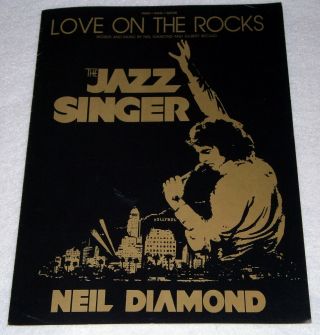 Love On The Rocks The Jazz Singer / Neil Diamond Vintage Sheet Music 1980