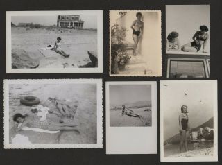 Lqqk 6 Vintage 1950s/60s Originals,  A Few Swimsuit Beach Girls Next Door 95