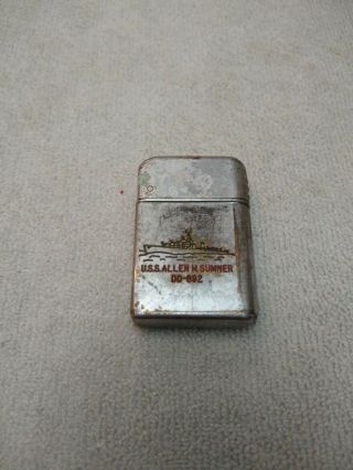 Vintage Bowers Lighter Uss Allen M.  Sumner Navy