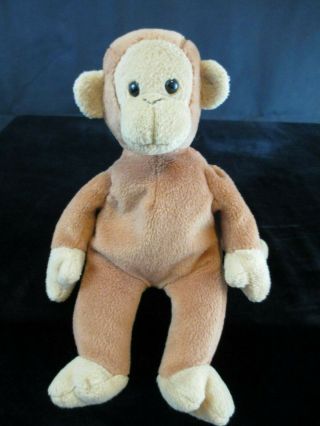 Vintage 1995 Ty Bongo Beanie Baby Plush Stuffed Animal Monkey 9 " No Tags Retired