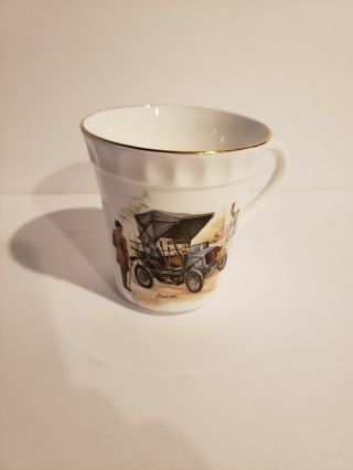 Crown Stafforshire China Car Cup.  Fiat 1901,  Vintage