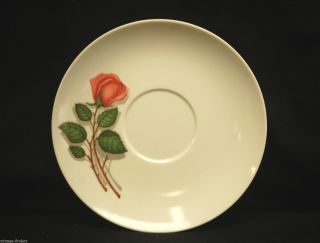 Old Vintage Royalon Melmac Pink Rose Saucer 305 Melamine Tableware Mid - Century