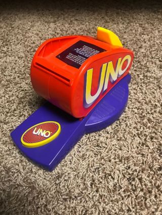 Vintage 1998 Uno Attack Electronic Card Launcher & 111 Cards Mattel Game
