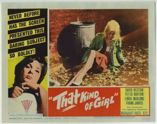 Vintage 1963 British Cult Film That Kind Of Girl American Advertising Lobby Card