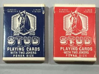 Vintage Stud Playing Cards (2 Decks) - Pre - Owned