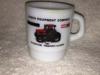 Vintage 1987 Case Ih International Harvester Coffee Mug Cup Rusch Equipment