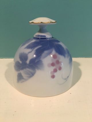 Vtg Danbury - Fukagawa 3 1/2 " Tall Fine Porcelain China Bell - Arita,  Japan