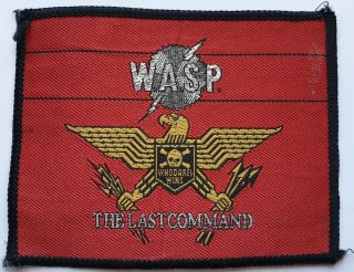 W.  A.  S.  P.  Vintage Woven Patch The Last Command Wasp Heavy Metal Rock