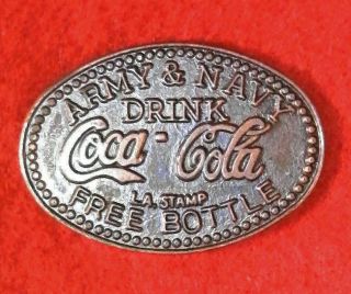 Vintage Token,  Bottle Of Coca Cola @ Army Navy Football Game/ L.  A.  Stamp