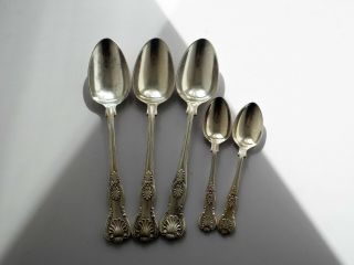 Vintage James Deakin & Sons Three Kings Pattern Serving Spoon & Two Teaspoons