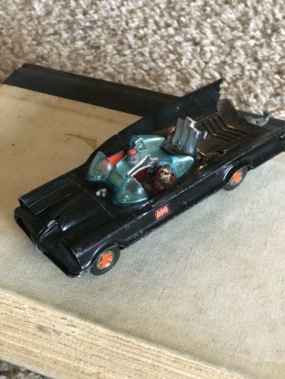 Vintage Corgi Batmobile Toy Car With Robin Figurine 4