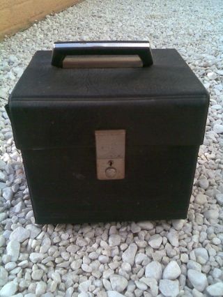Vintage Vinyl Record Case Box Singles 45 Storage Box Dj Black Carry Case Retro