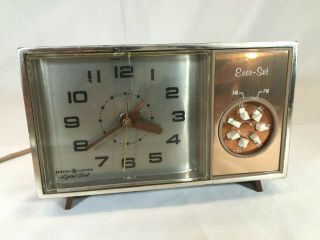 Vintage General Electric Ge " Ever - Set " 7 Day Alarm Clock,  Model 7342k