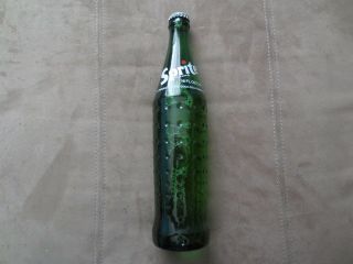 Vintage Full Sprite Soda 16 Oz Glass Bottle
