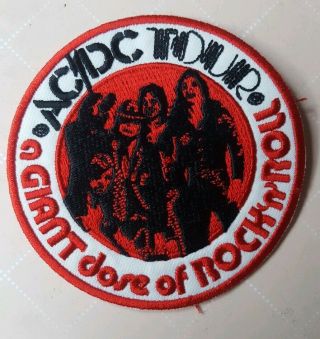 Ac/dc Vintage Patch.  Their 1st Ever Tour 1970 