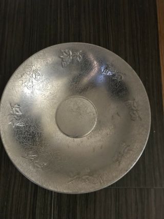 Large 14 Inch Vintage Aluminum Bowl Vineyard Design;2 Available