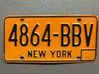 Vintage 1970’s York License Plate Classic Orange/blue 4864 - Bbv
