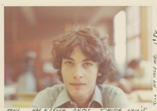 Vintage Photo Close Up Portrait Curly Haired Young Man With Crush On Girl
