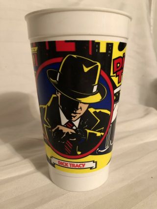 Vintage Dick Tracy Movie Plastic Collector Cup.  Mcdonald’s Coca Cola.  32 - 950