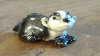 Vintage Hagen Renaker Baby Badger Gold Hr Label Miniature Animal Figurine