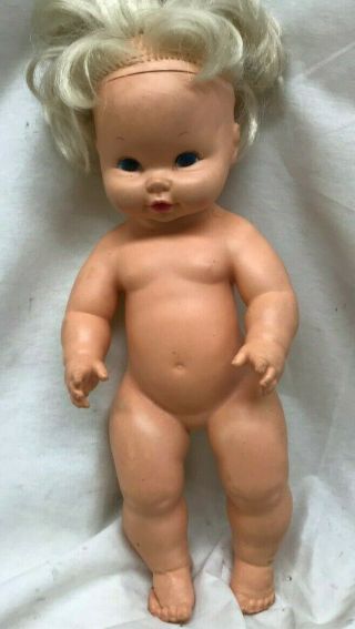1969 Mattel Baby Tender Love Baby Doll That Drinks & Wets 15 "