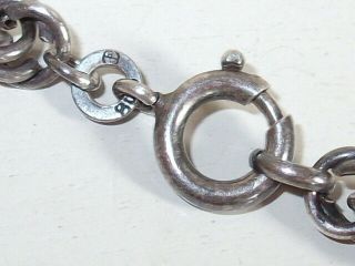 Marvellous Vintage Art Deco 800 Silver Graduated Rope Chain Necklace 3