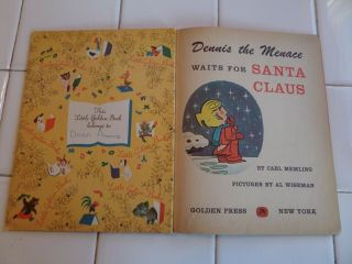 Dennis the Menace Waits For Santa Claus,  A Little Golden Book,  1961 (A ED;VINTAGE) 3