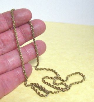 12k Gold Filled Chain Necklace Vintage 15 Inches 4 Grams