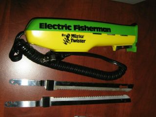 Vintage Mister Twister Electric Fisherman Filet Knife Mt - 1201 W/ Sharp Blade