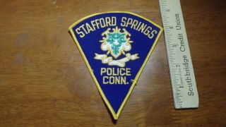 Vintage Stafford Springs Connecticut Police Obsolete Shoulder Patch Bx 12 6
