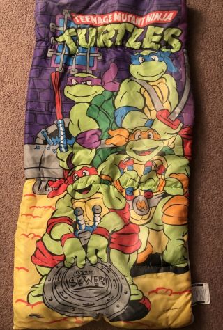 Teenage Mutant Ninja Turtles Sleeping Bag Tmnt Vintage Bed Vintage 1990 Mirage