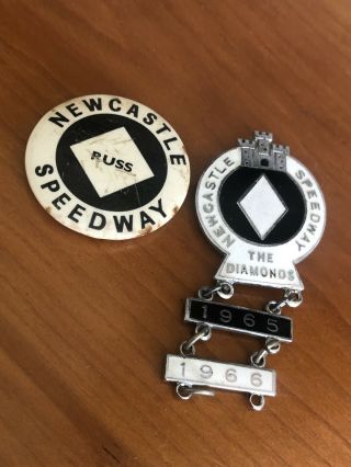 2x Vintage Newcastle Speedway Badges