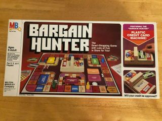 Vintage 1981 " Bargain Hunter " Board Game Complete Milton Bradley