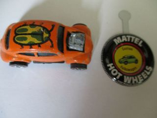 Vintage Lesney Custom Volkswagon W/beetle On Top And Tin Badge Made In England