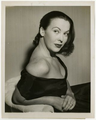 Andrea King 1951 Vintage Press Photograph Sexy Bare Shoulders Glamour Portrait