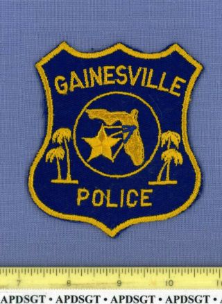 Gainesville 1 (old Vintage) Florida Sheriff Police Patch Cheesecloth City Star
